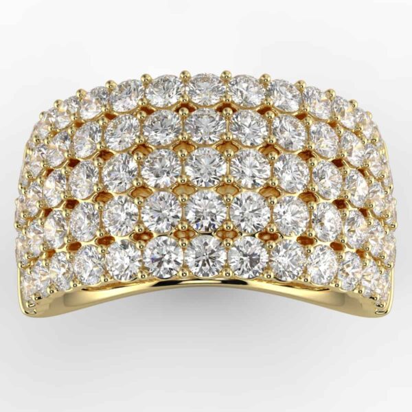 2ct diamond 5 row anniversary ring