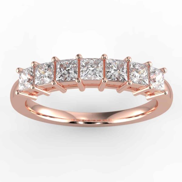 1/2ct 7 stone princess diamond anniversary band