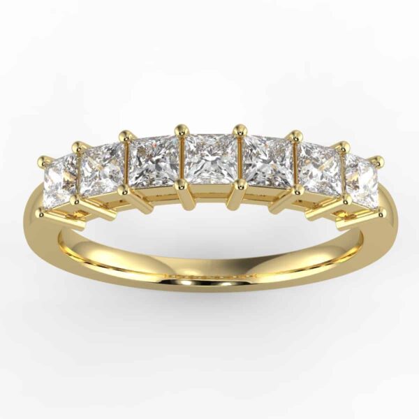 1/2ct 7 stone princess diamond anniversary band