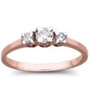 3 stone diamond ring 1/3 ct