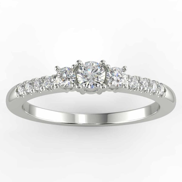 1/2 ct 3 stone diamond ring