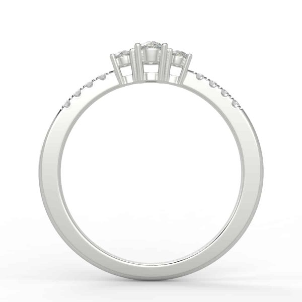 3 stone diamond ring 1/5 ct