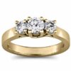 three stone diamond ring 5/8 ct