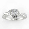 1/3 carat 3 stone diamond ring mount