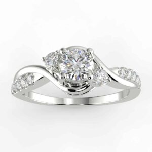 1/3 carat 3 stone diamond ring mount