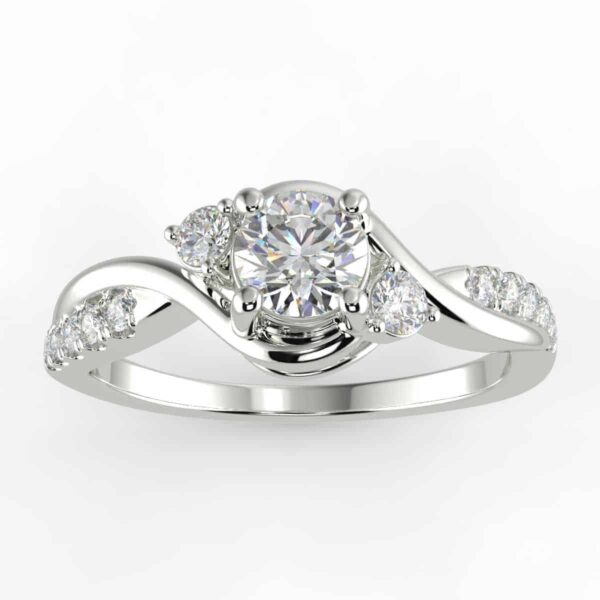 1/3 carat 3 stone diamond ring mount