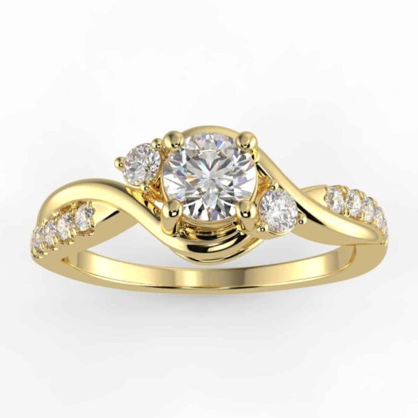 1/3 carat 3 stone diamond ring mount