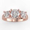 2ct 3 stone diamond ring