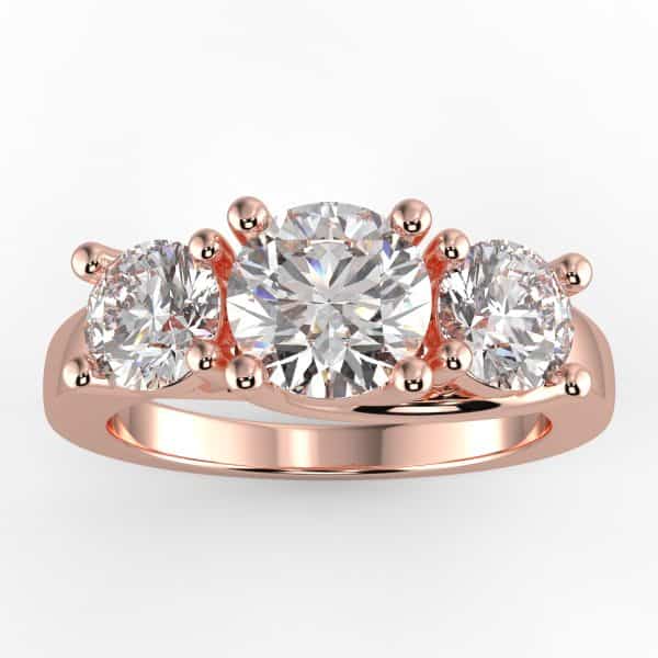 2ct 3 stone diamond ring