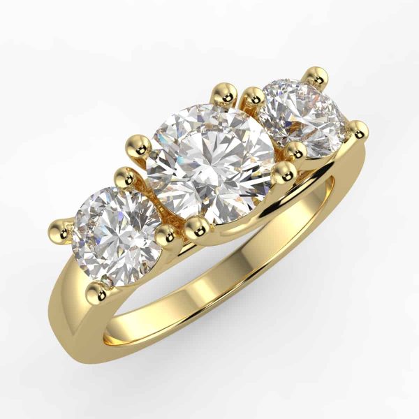 2ct 3 stone diamond ring