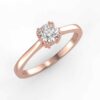 solitaire mount in 14k gold