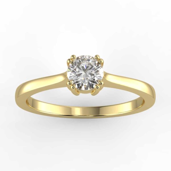 solitaire mount in 14k gold