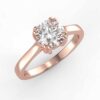solitaire mount in 14k gold