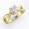 solitaire mount in 14k gold