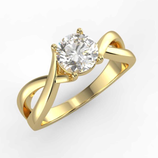 solitaire mount in 14k gold