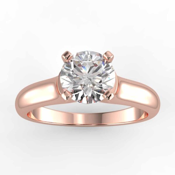 solitaire mount in 14k gold