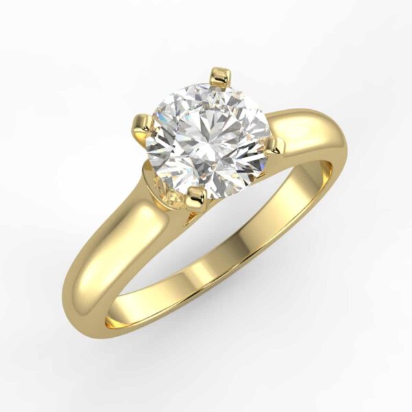 solitaire mount in 14k gold