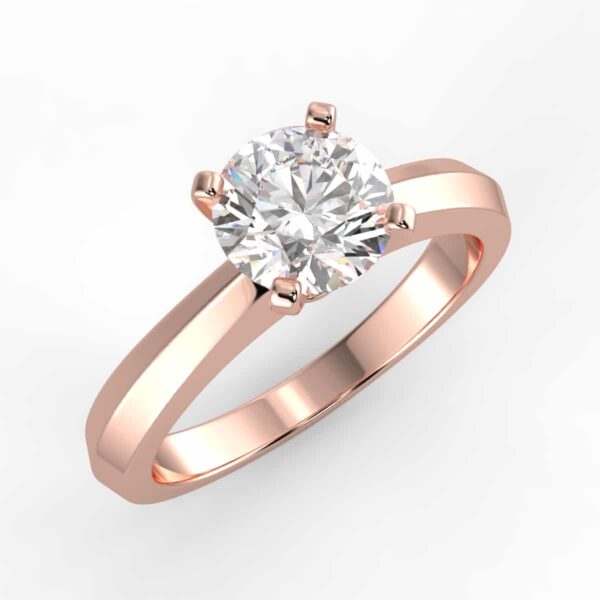 solitaire mount in 14k gold
