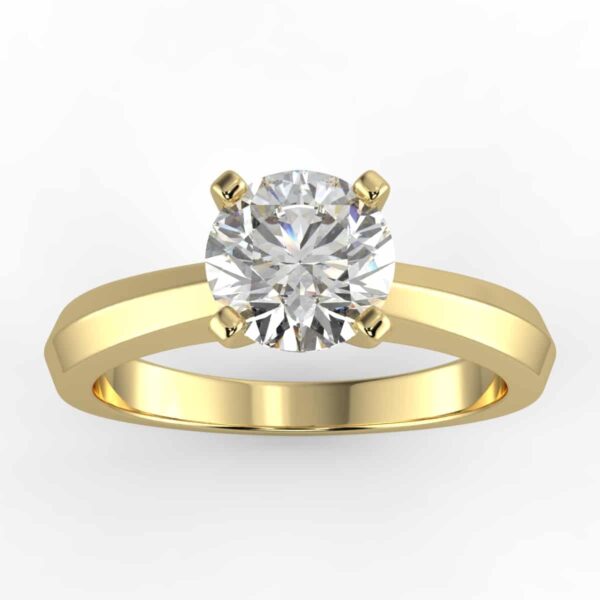 solitaire mount in 14k gold