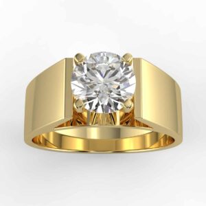 solitaire mount in 14k gold