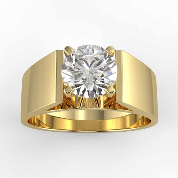 solitaire mount in 14k gold