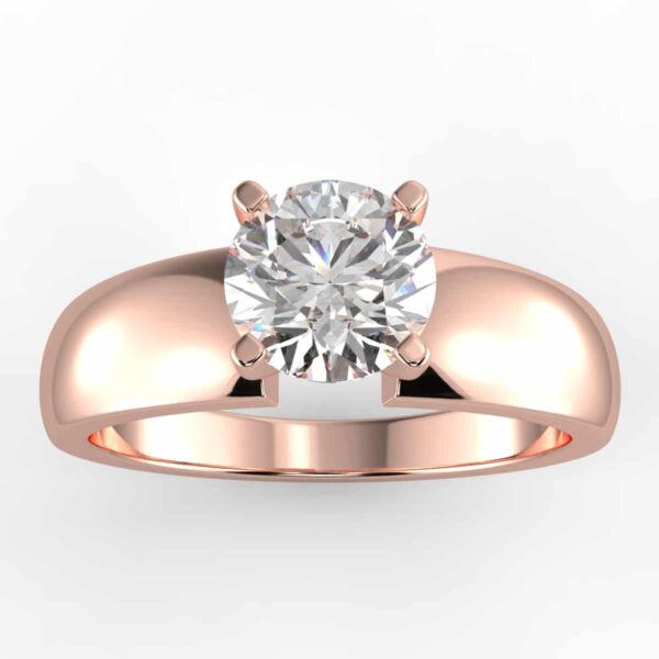 solitaire mount in 14k gold