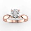 solitaire mount in 14k gold