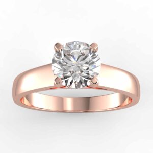 solitaire mount in 14k gold