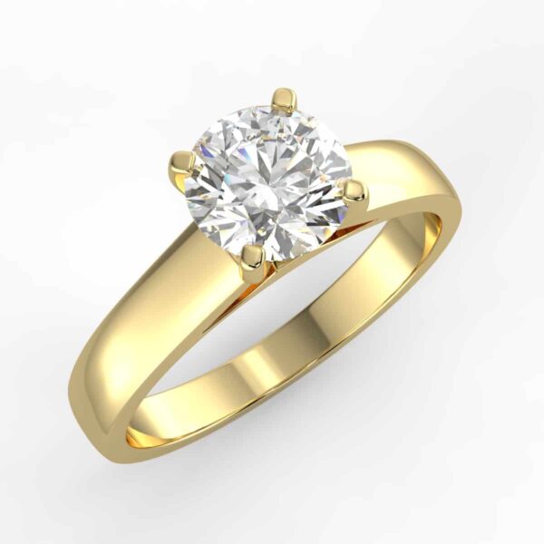 solitaire mount in 14k gold