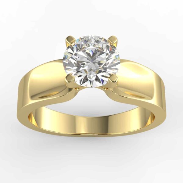solitaire mount in 14k gold