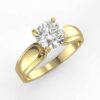 solitaire mount in 14k gold