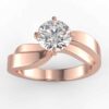 solitaire mount in 14k gold