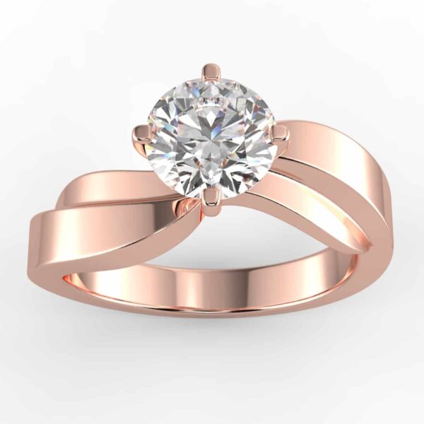 solitaire mount in 14k gold