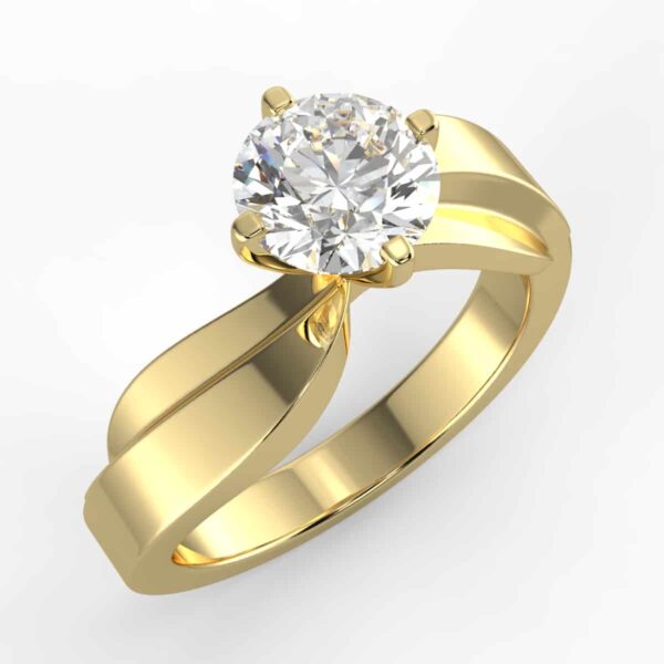 solitaire mount in 14k gold
