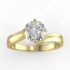 solitaire mount in 14k gold