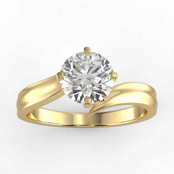 solitaire mount in 14k gold