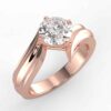 solitaire mount in 14k gold