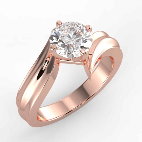 solitaire mount in 14k gold