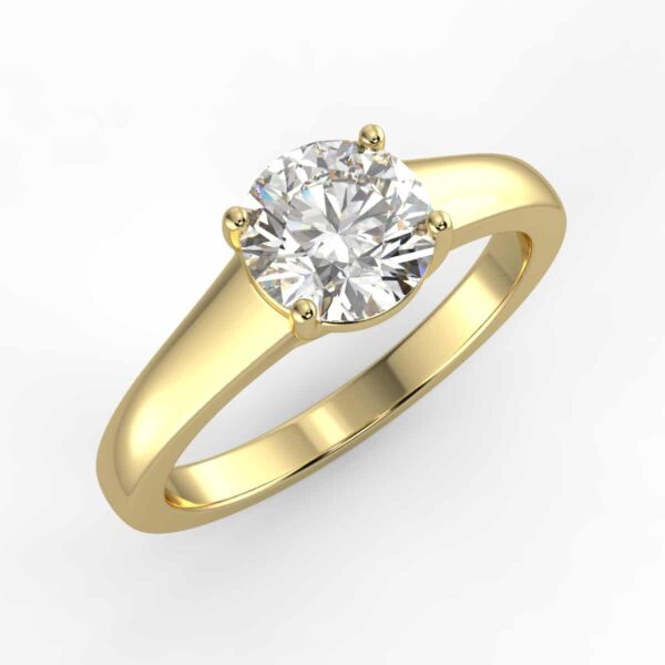 solitaire mount in 14k gold