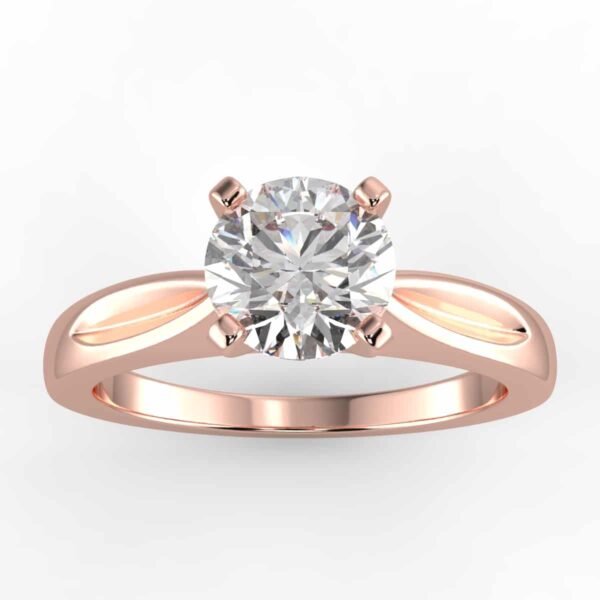 solitaire mount in 14k gold