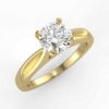 solitaire mount in 14k gold