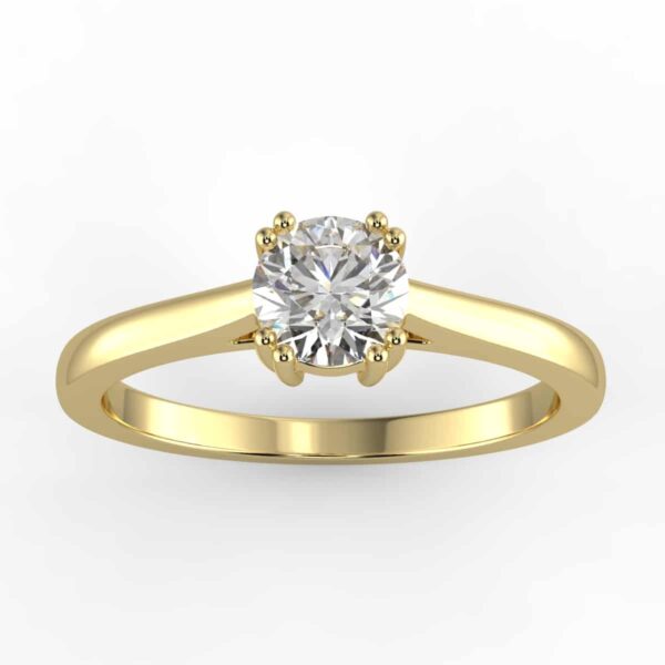 solitaire mount in 14k gold