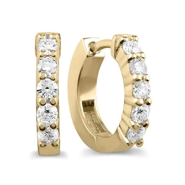 5/8 carat diamond hoop earrings