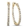 1 3/4 carat diamond hoop earrings