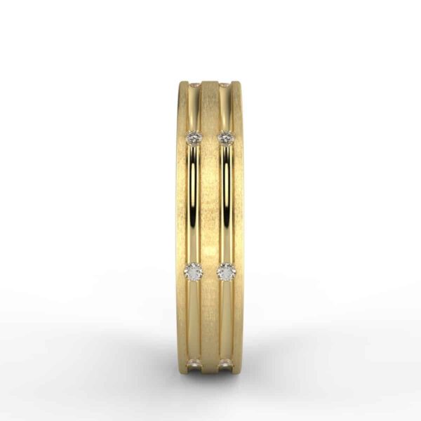 bezel men's band in 14k gold