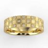 1/4ct bezel fancy men's band in 14k gold