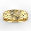 1/4ct bezel men's band in 14k gold