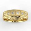 2/3ct bezel milgrain men's band in 14k gold