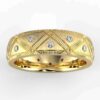 5/8ct bezel milgrain men's band in 14k gold