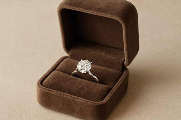 generate a diamond ring in a fabric jewelry box (2)